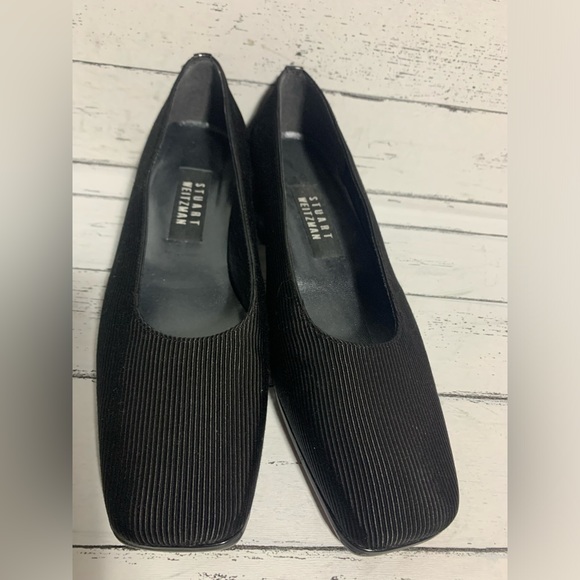 Stuart Weitzman Women’s Size 8.5 Black Metallic Pumps Made in Spain - Picture 3 of 11